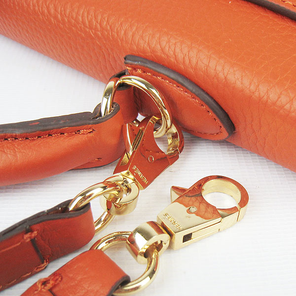 High Quality Hermes Kelly 35cm Togo Leather Bag Orange 6308